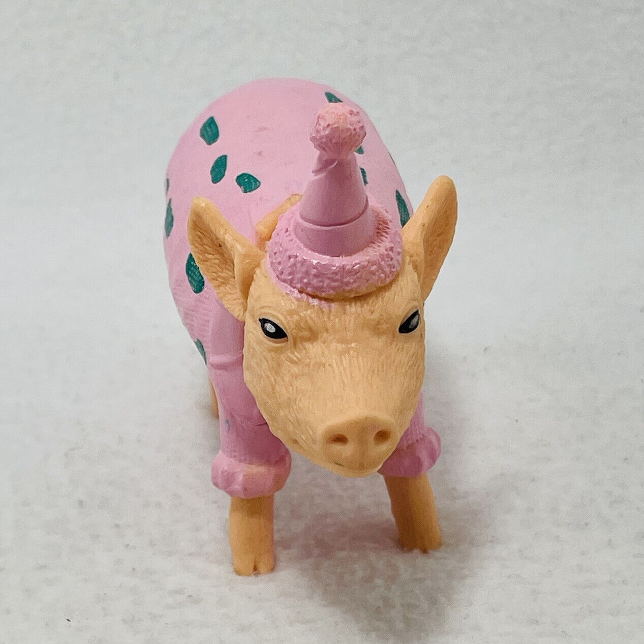 Pink Pig Birthday Girl Party Figure 5” Cake Topper Hat Gift Farm Animal Toy Mini
